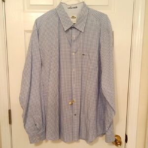 Lacoste Men's Blue Checkered Shirt